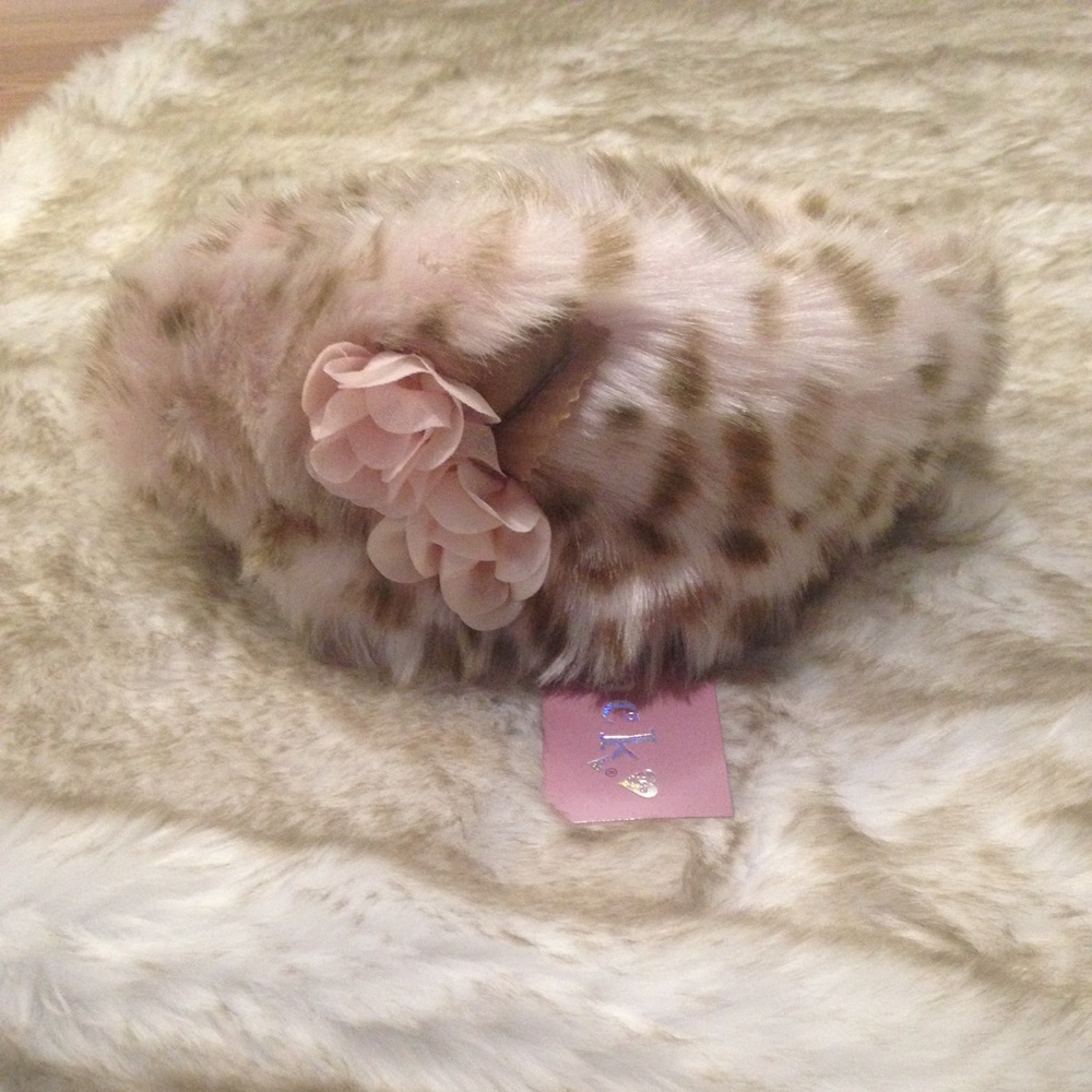 Kate Mack Biscotti Leporard Fur Barret